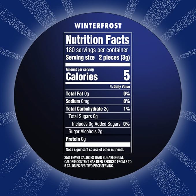 ECLIPSE Chewing Gum Sugar-Free - Winterfrost Sugarfree Gum, Zero Sugar Candy Bulk Pack Box , 60 Count (Pack of 6)