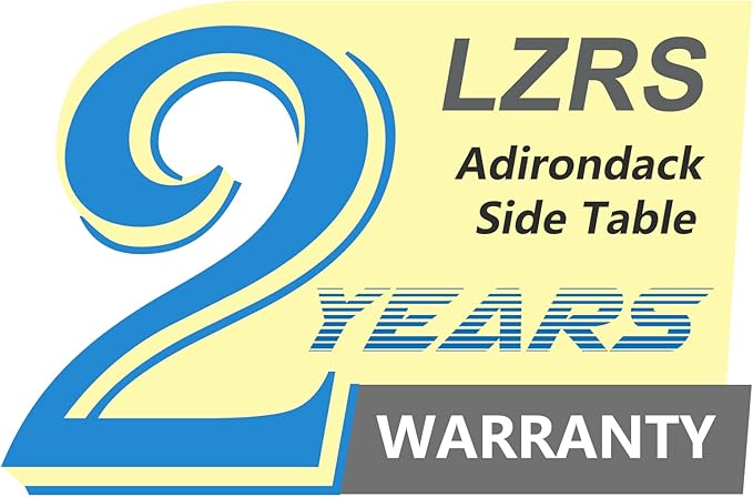 LZRS Round Adirondack Patio Side Table End Table, Outdoor Side Tables for Patio, Backyard,Pool, Indoor Companion, Easy Maintenance & Weather Resistant(Grey)