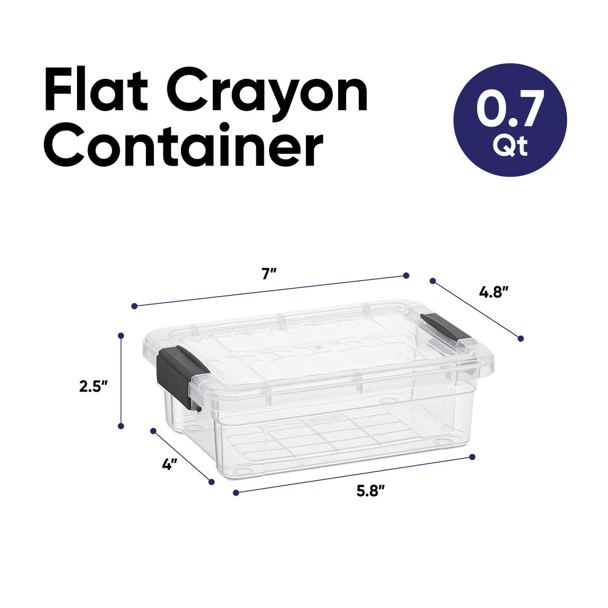0.7 Quart Mini Clear Plastic Storage Container with Lid (4 Count)
