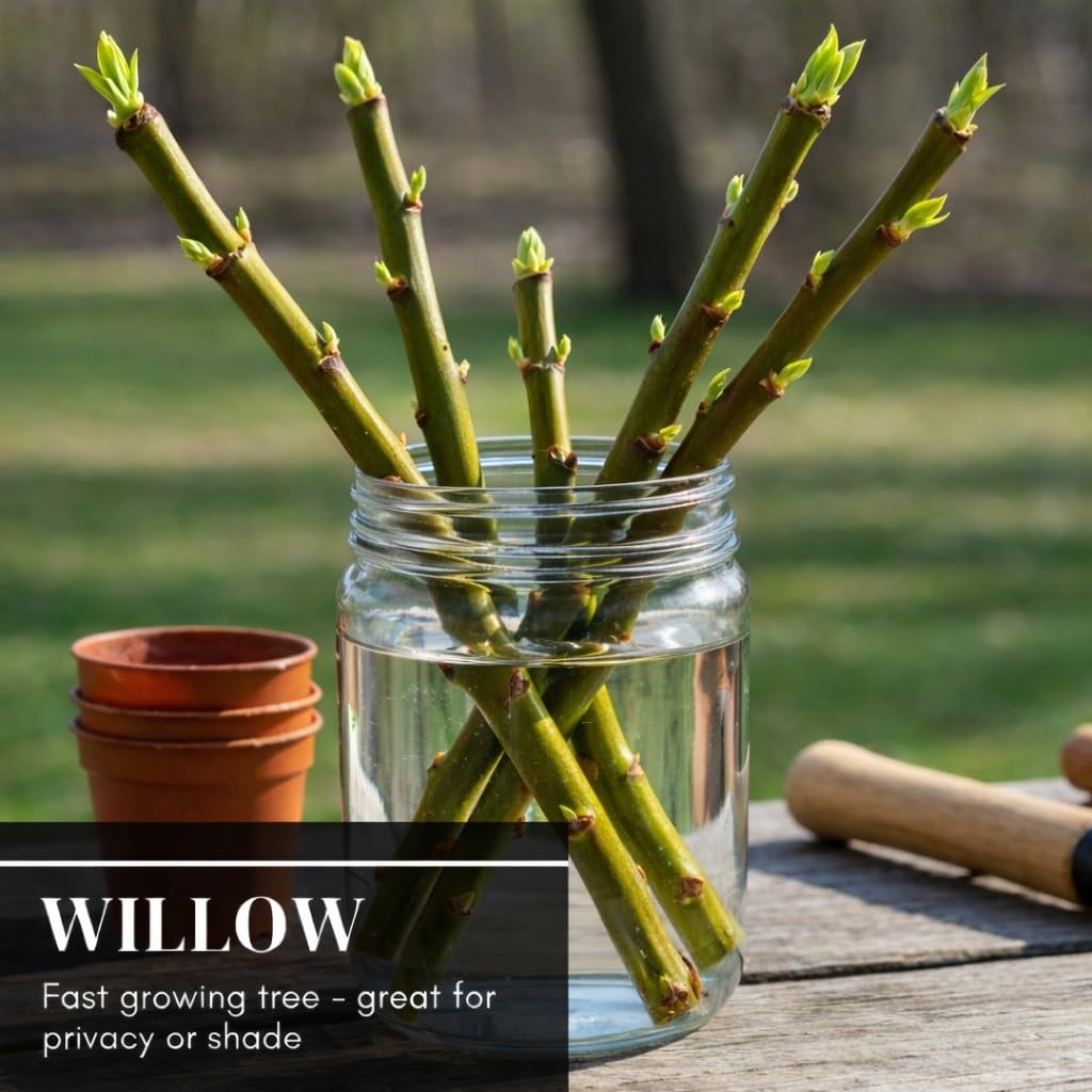 Purple Pussy Willow Tree Cuttings to Grow -Stunning Purple Spring Catskins (2 Cuttings)