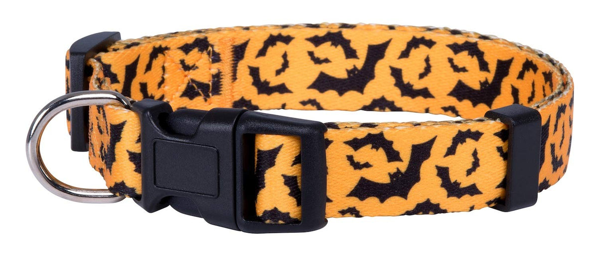 Native Pup Halloween Dog Collar (Large, Bats)