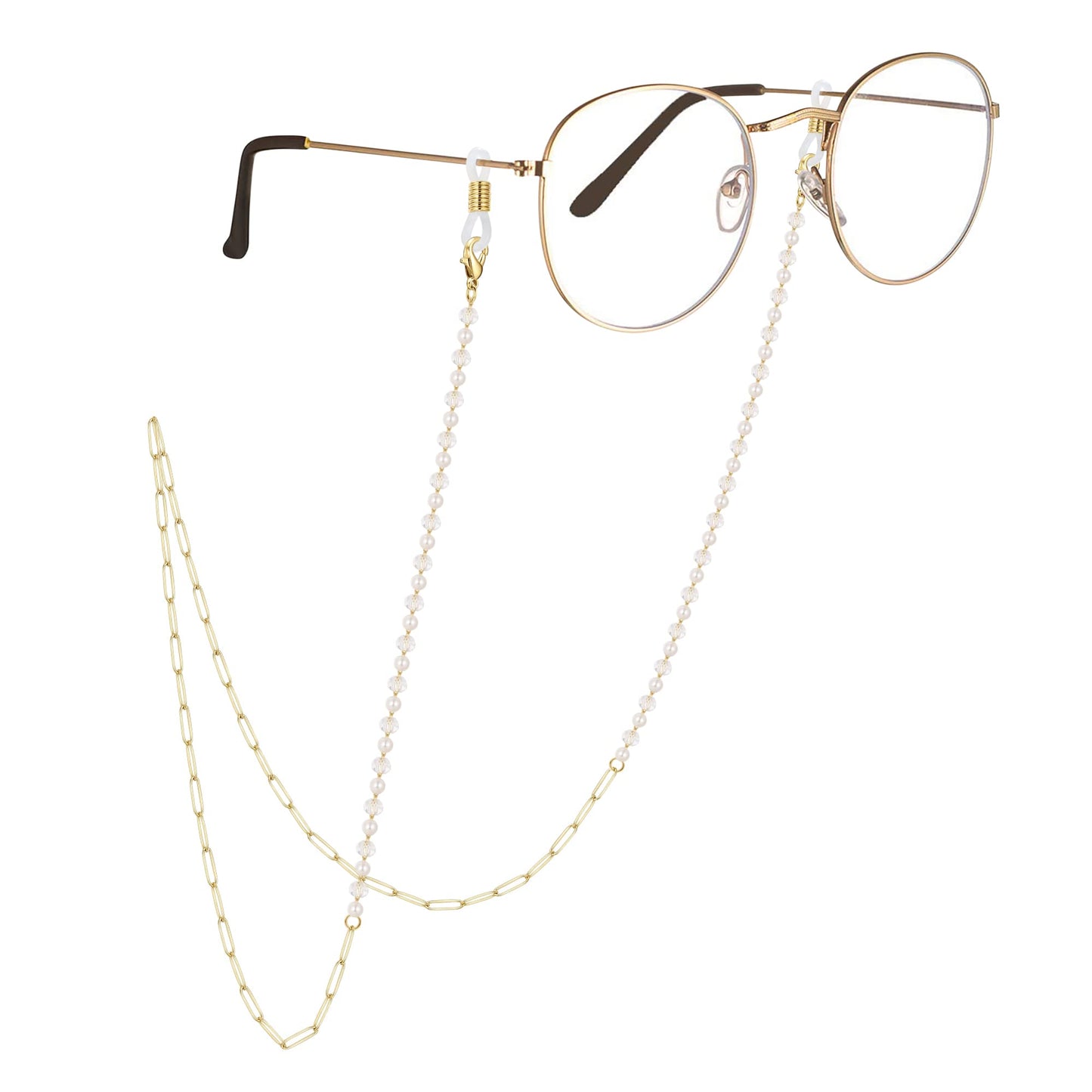 AllenCOCO Glasses Chain, Eyeglass Strap For Women Sunglasses - 14K Gold Eyeglasses Chain, Eye Glasses Holders Around Neck