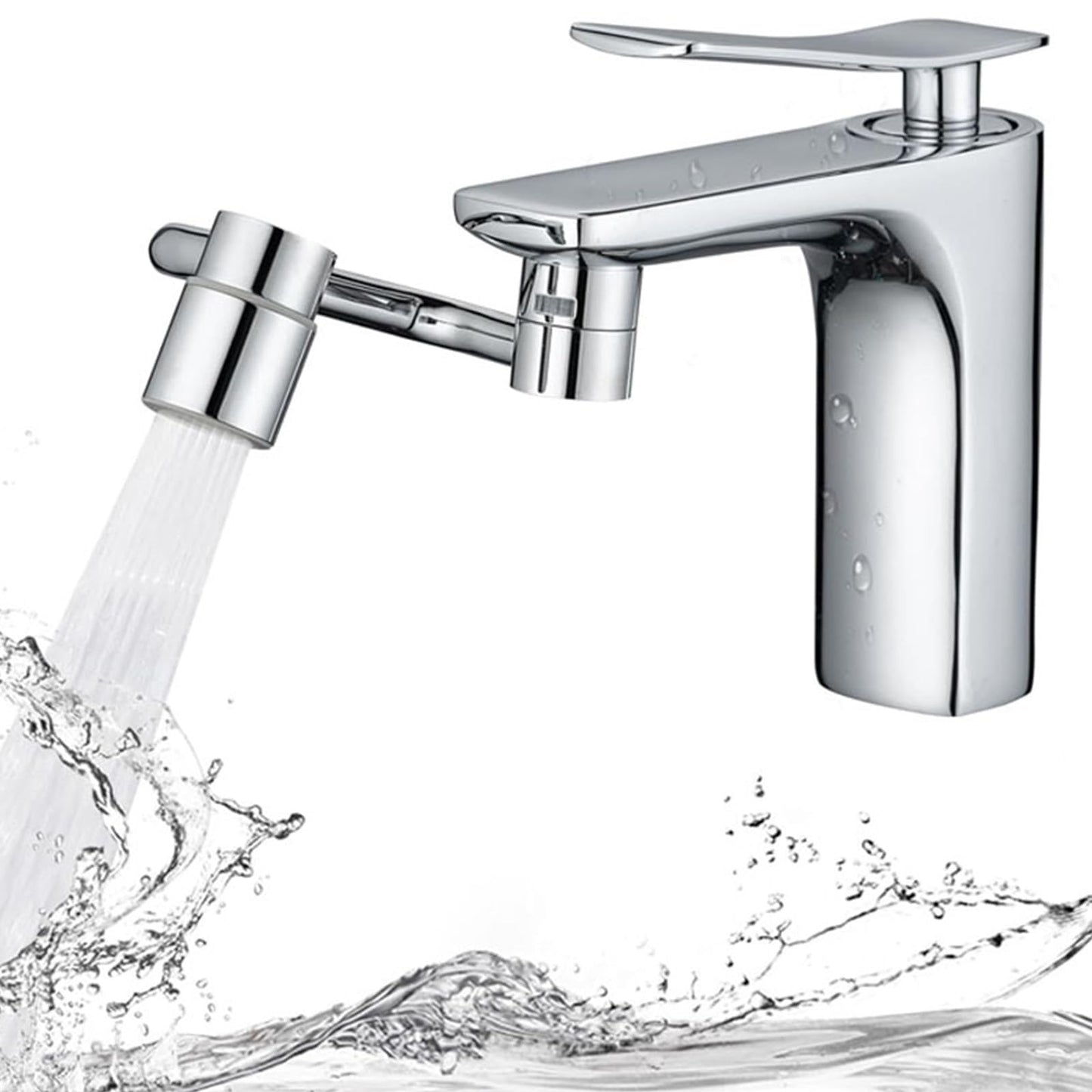 1440° Rotatable Faucet Aerator Extension, 2 Modes Universal Sink Faucet for Splash Reduction, 1080° Rotating Multifunctional U shaped faucet extender for Bathroom Sink Kitchen