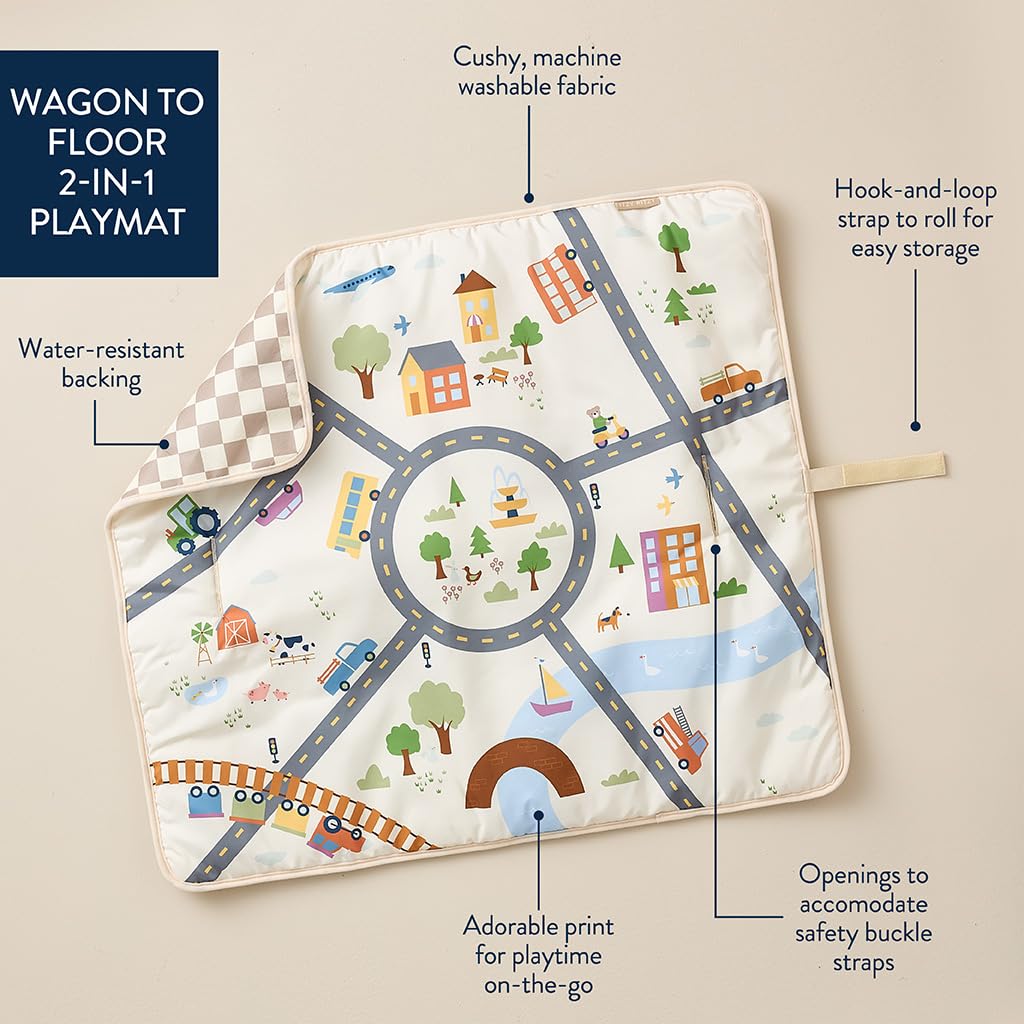 Itzy Ritzy Playmat - 2 in 1 Travel Playmat (City Print)