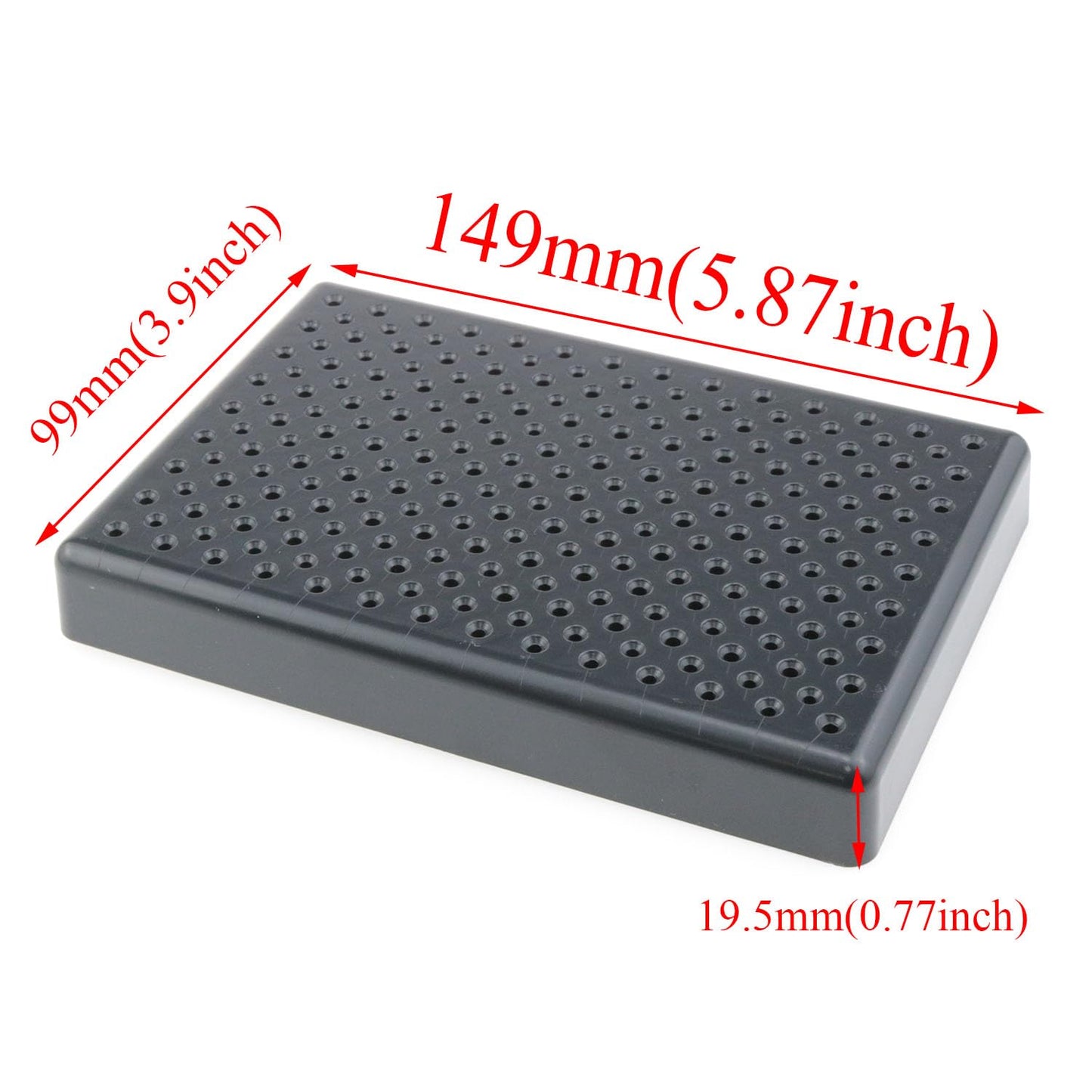 Meuey Lyot Black 7.87×6×0.94 inches Plastic Model Paint Rack Easel Base Construction Tool 14 x 19 Holes for Spray Pen Model Parts DIY Card Photo memo 1 PCS