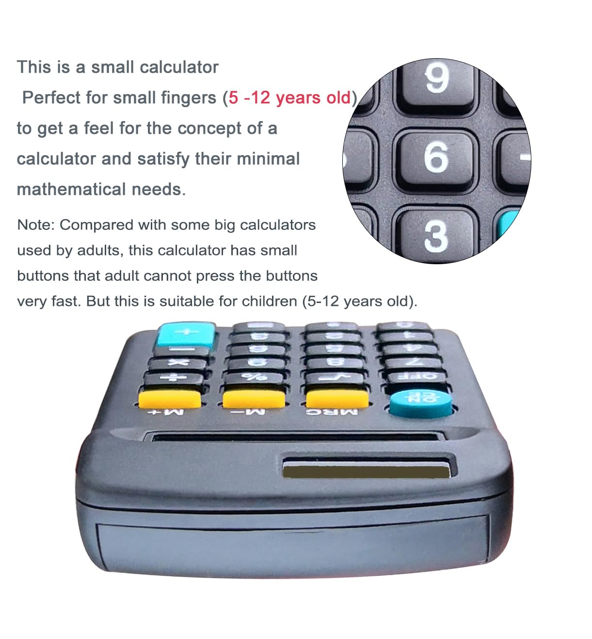 BESTWYA Calculator Small, 4 Function Calculators with Solar Power 8 Digit Small Pocket Size Desktop Handheld for Classroom Desktop Home (Black,Set of 30)