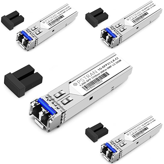 OPSTRAN 1000BASE-LX/LH SFP Optical Transceiver Module Compatible with Mikrotik S-31DLC20D 1G SFP 1310nm 20km DDM Duplex LC SMF 4 Pack
