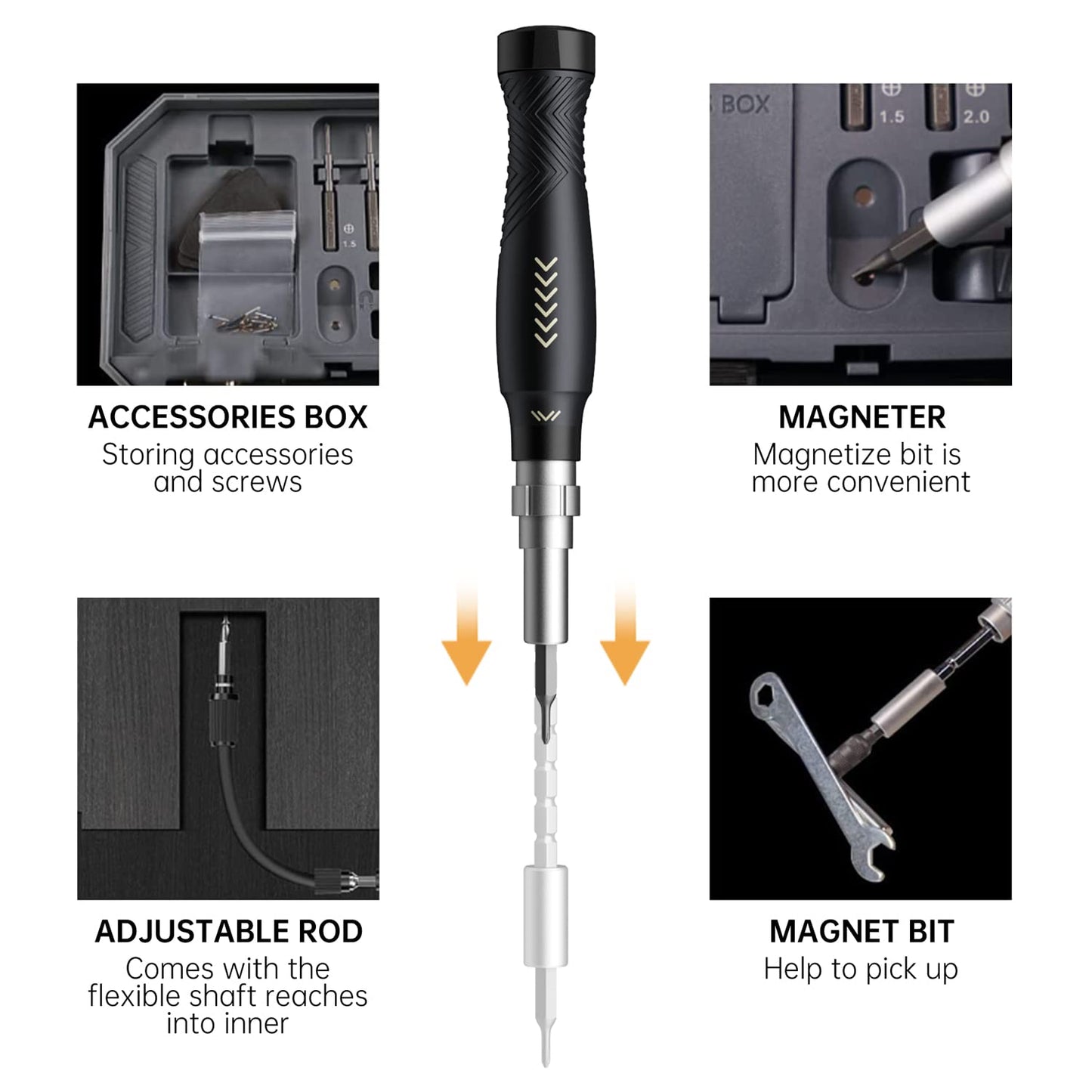 Precision Screwdriver Set, Laptop Screwdriver Kit, JAKEMY 164 in 1 Professional Computer Screwdriver Repair Kit with T6 Torx Bit for MacBook, iPhone, Watch, Camera, Eyeglass, Xbox, DIY