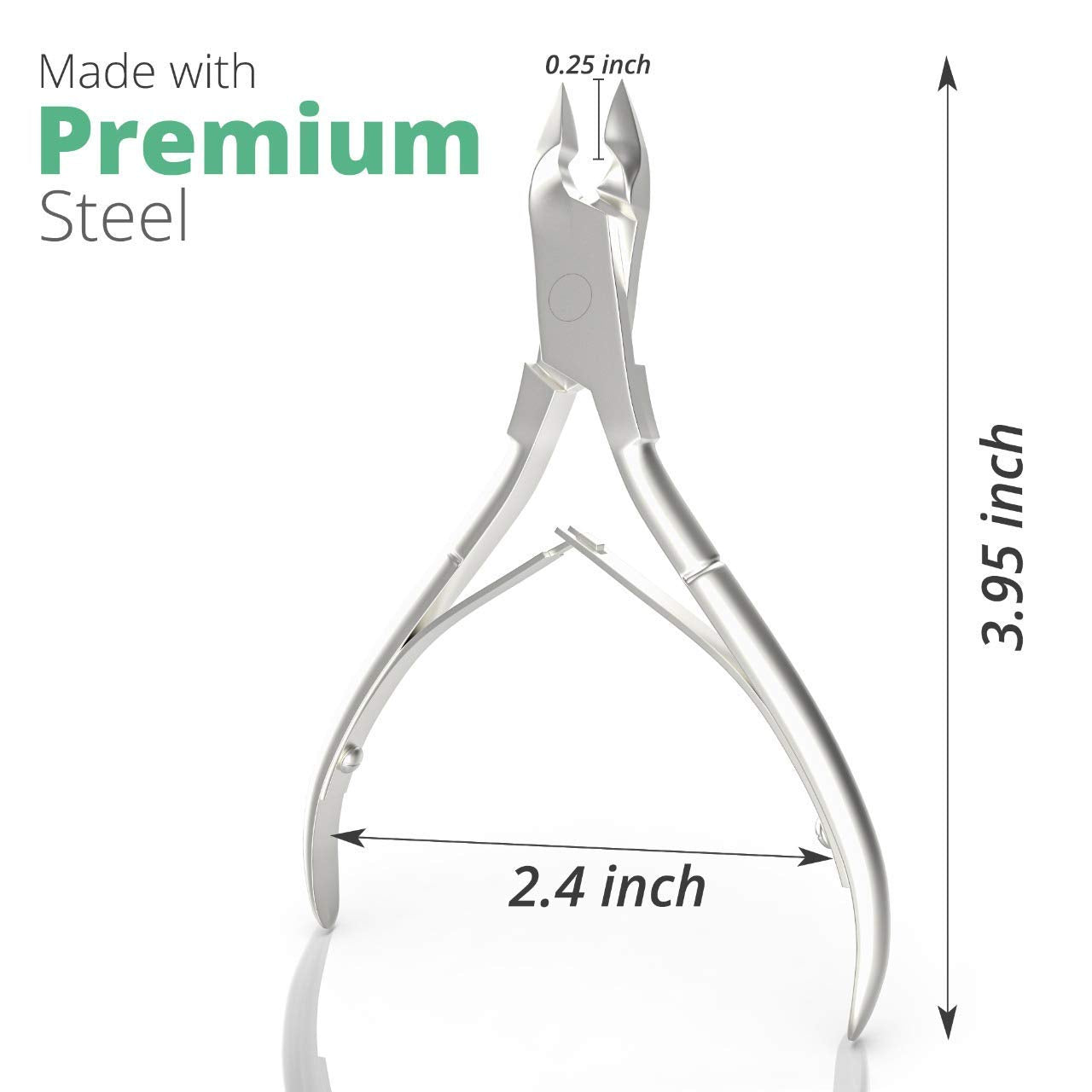 Professional Cuticle Trimmer & Premium Cuticle Nipper with Non-Slip Grip Handle– Stainless Steel Sharp Blades, Double Spring Manicure Pedicure Tools for Home & Salon Care (Black/Red & Silver)