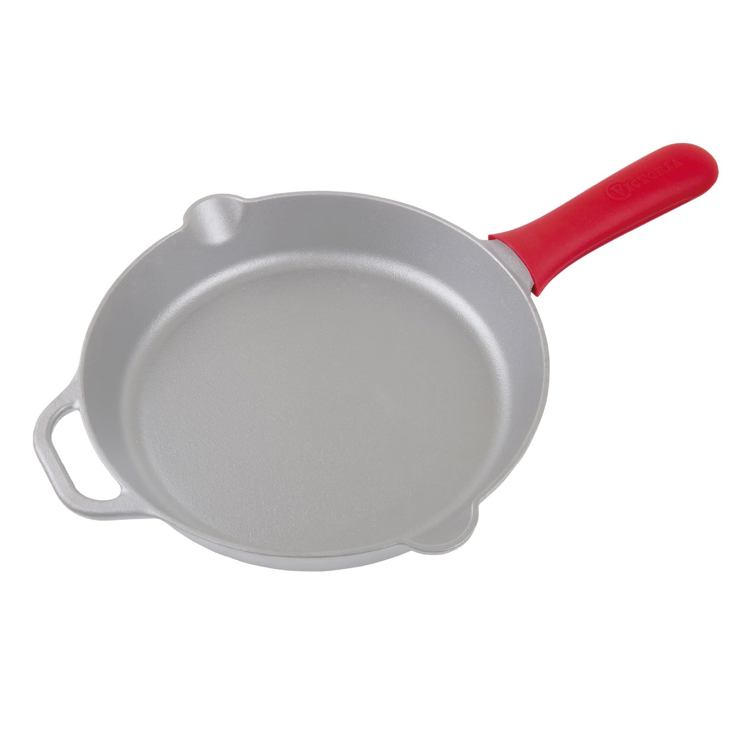 Victoria Silicone Handle Cover, Custom-Made Handle Sleeve for 6.5 and 8 Inch Victoria Cast Iron Skillets, Small, Red