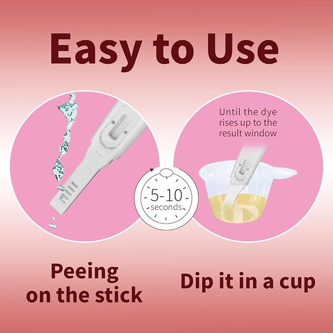 Pregnancy Test: Early Detection with Ultra High Sensitivity Home Pregnancy Midstream Test for Women Home Testing 5 Sticks + 5 Test Strips