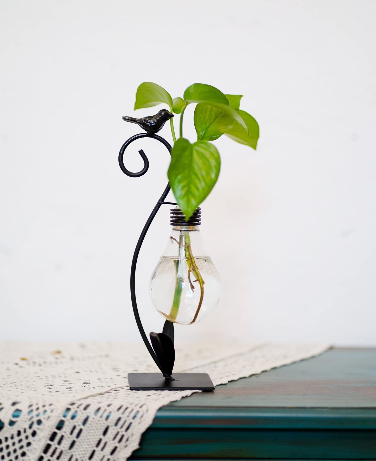 Joyathome Plant Terrarium, Hydroponic Vases for Home Decoration, Modern Creative Bird Terrarium Stand, Ideal Gifts