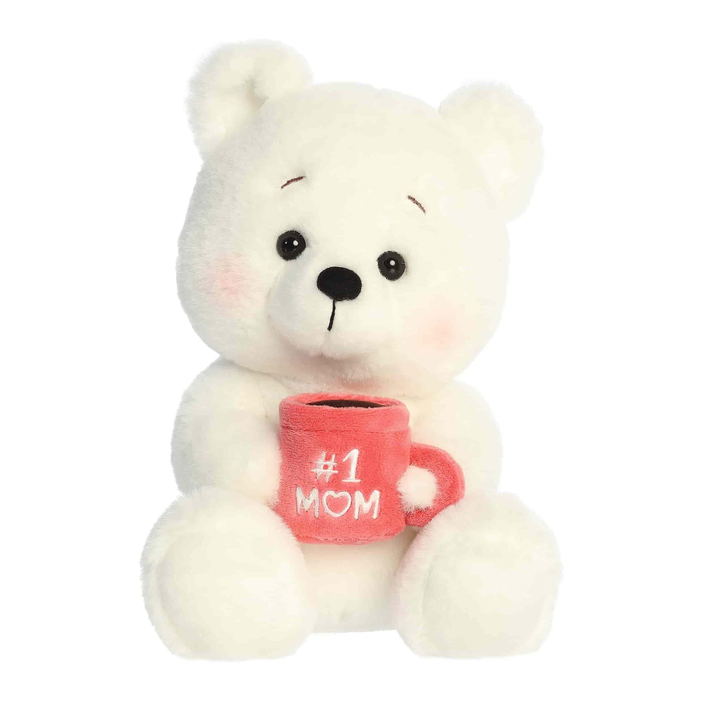 Aurora Heartwarming Special Occasions Mother's Day Accesory Bears Stuffed Animal - Soft Keepsake for Mom - A Gift of Affection to Express Love and Appreciation - #1 Mom 8 Inches