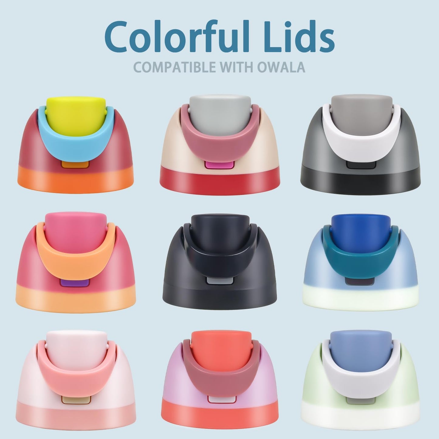 NebkDask Replacement Lid for Owala Freesip,Compatible with Owala Cup 16oz 24oz 32oz 40oz,BPA-Free,Leakproof Cap Water Bottle for Owala Bottles with Two Stoppers and Two O Seal Rings(Pink)