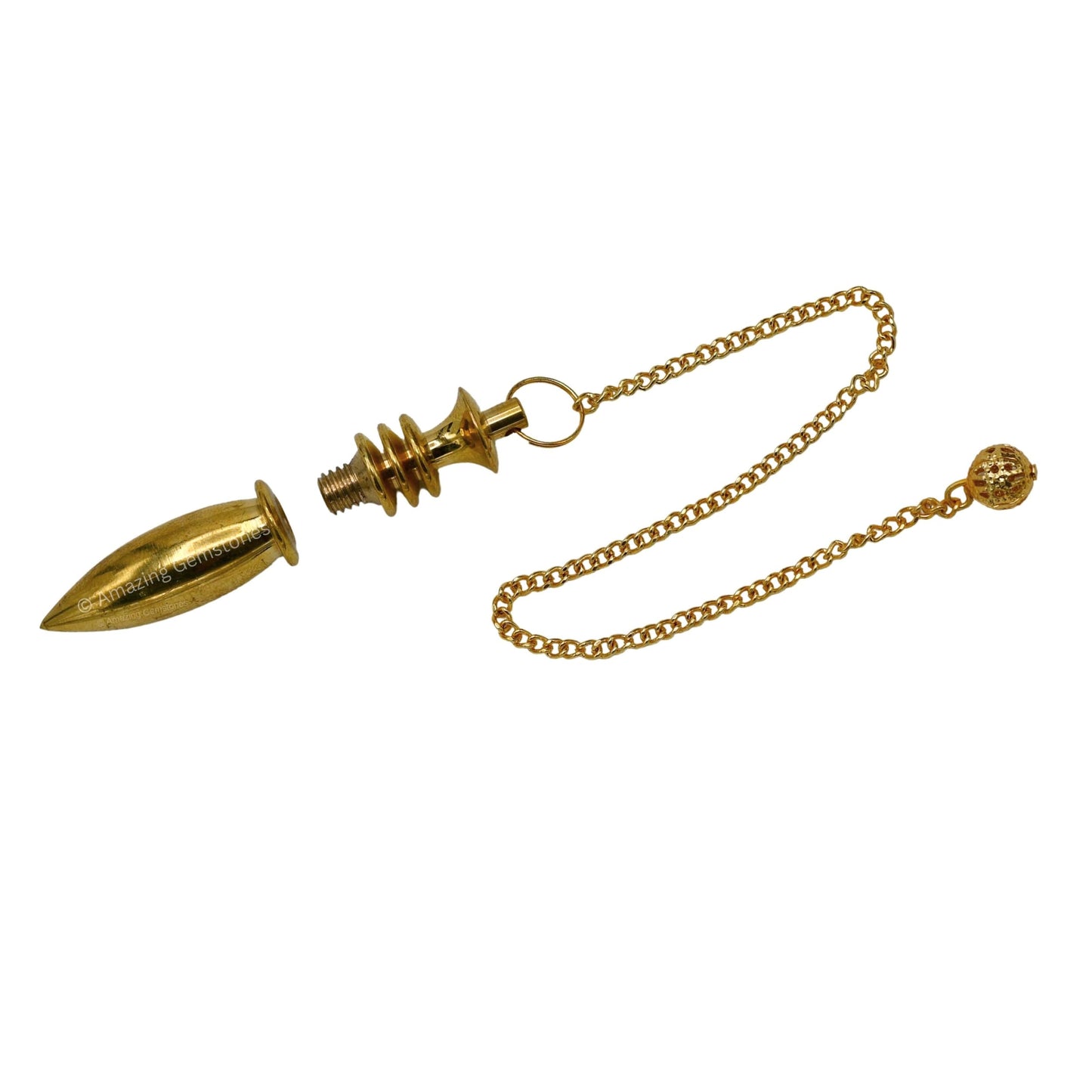 Amazing Gemstone Healing Metal Pendulums for Divination, Gold 4 ISIS Ring Karnak Steel Copper Pendulum High Energy Pendulo de Bronce Pendulos de Mesa MP8