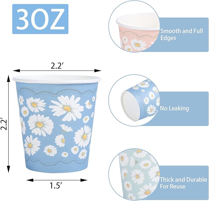 Lamosi 3 oz Bathroom Cups 300 Pack, 3 oz Paper Cups, Mouthwash Cup, Mini Paper Cup for Parties, Picnics, Barbecues, Travel and Events