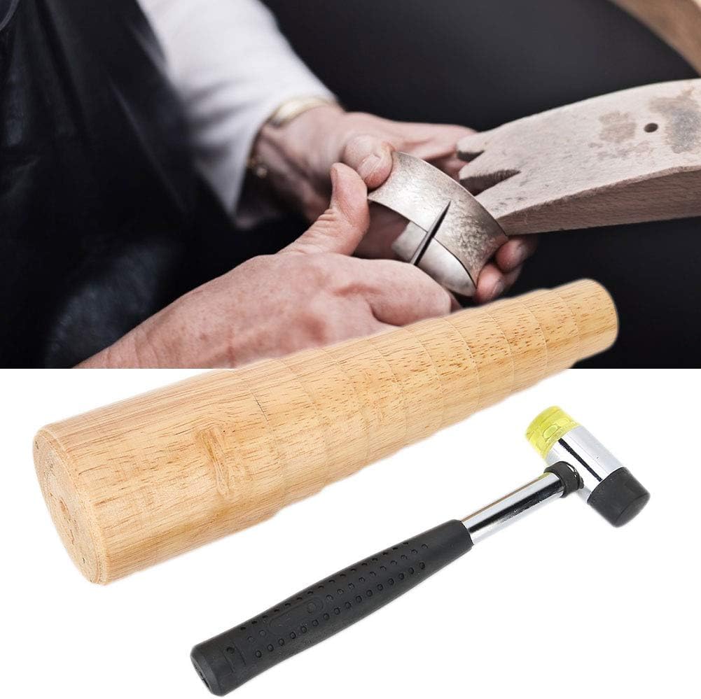 Professional Wooden Bracelet Mandrel & Sizer Tool - Step-Design Adjustable Bangle Sizing Tool for Precise Measurements, Ideal for Bracelet Making, Wire Wrapping, and Jewelry Crafting with Durability