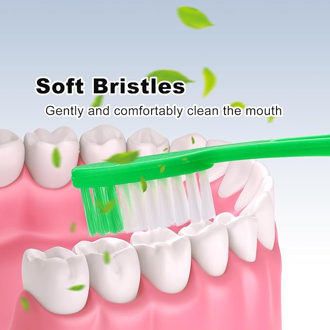 Disposable Toothbrushes with Toothpaste and Floss,100Pcs Green Single Use Individually Wrapped Disposable Travel Toothbrushes and Dental Floss Kit Bulk for Homeless,Airbnb,Hotel,Dentist