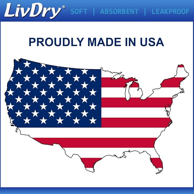 LivDry Adult Incontinence Underwear, Overnight Comfort Absorbency, Leak Protection (XXX-Large (40 Count))