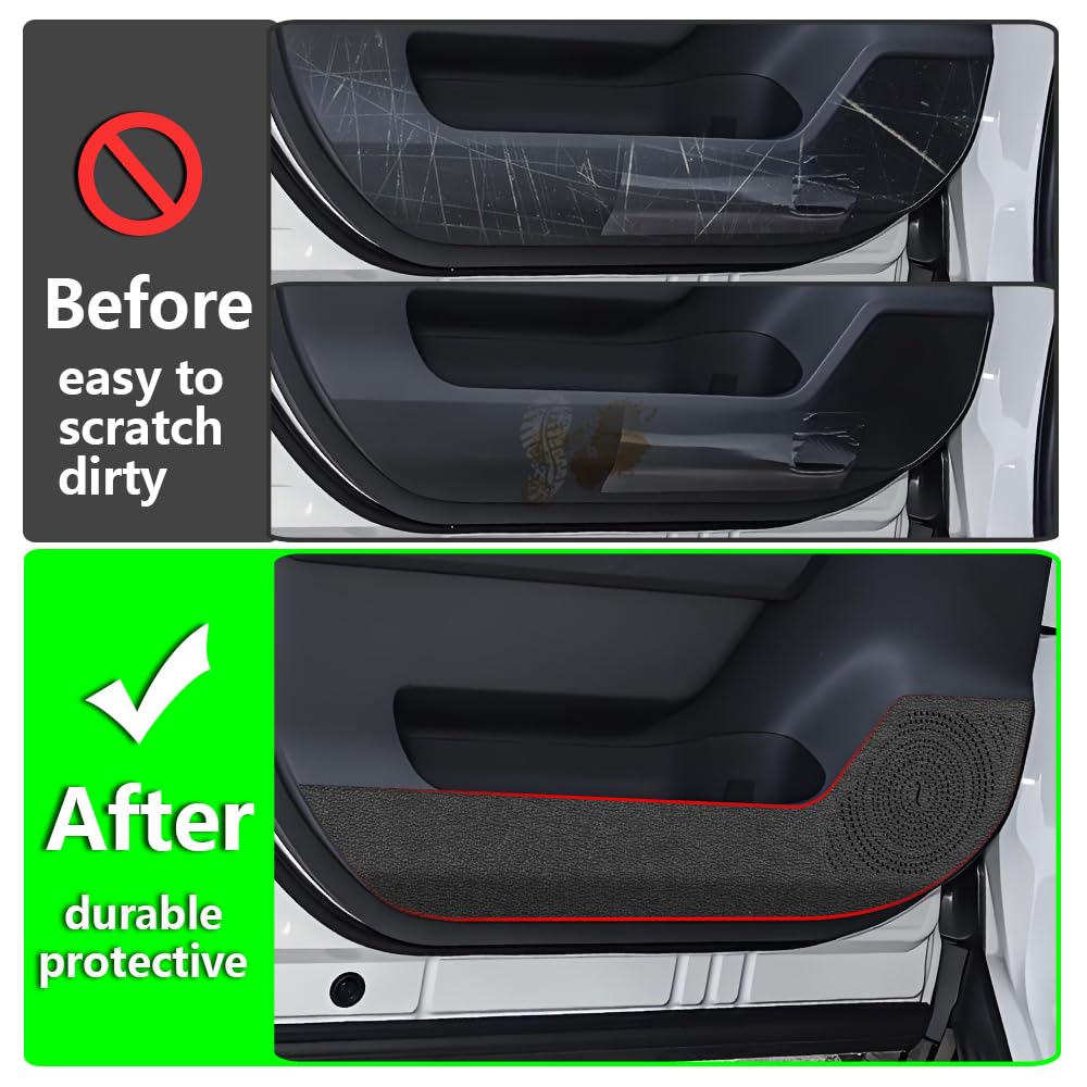 LUNQIN Car Door Anti Kick Pad for Toyota RAV4 2026 Accessories RAV 4 Protector Mat Dirty Collision Stickers Inner Decorative Protection