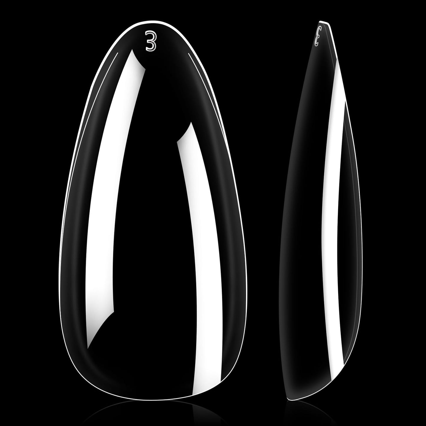 AILLSA Almond Nail Tips 504pcs Clear Nails Tips Gel Full Cover Nails Tip Medium Almond Shaped Fake Soft Nails for Press on Nail Extensions Home DIY Nails Salon- X (12 Sizes)