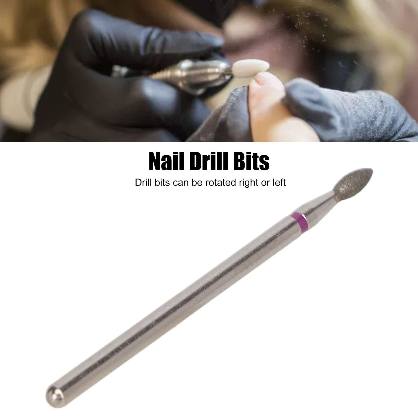 50pcs Diamond Nail Drill Bits – Cuticle Polishing & Fast Gel Removal Bits, Compatible with Most Nail Machines, Professional & Home Manicure