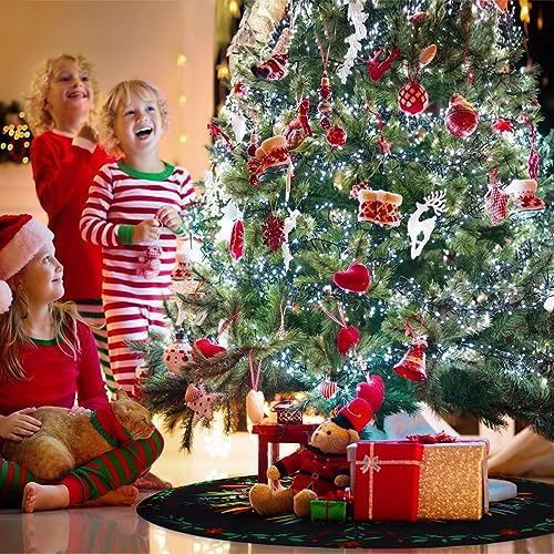 Round Ethnic Mexican Christmas Tree Skirt 36 Inch