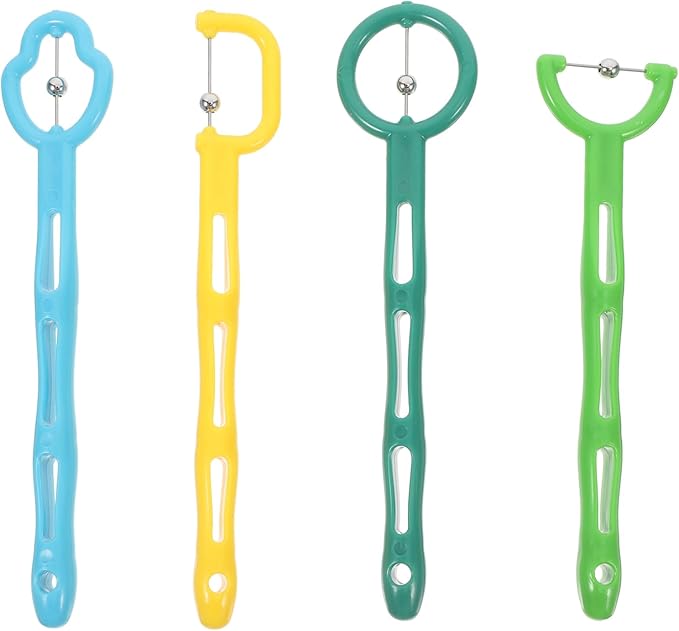 Tongue Trainer, 4PCS Tongue Exerciser for Speech Myofunctional Therapy Tools Tip Lateralization and Elevation Therapeutic Tool Set for Apraxia Improve Feeding Skills