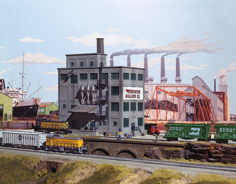 Walthers Cornerstone Red Wing Milling Co. 933-3212 N Scale Model Railroad - Structure Kit
