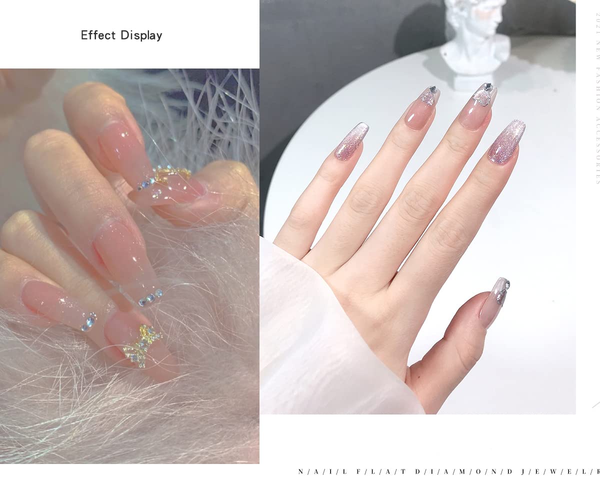 MIKOWEN Nail Art Rhinestones K9 Glass Crystal Iridescent AB Clear Flatback Diamonds for Round &Square Gems Stones Constitute in 6 Mixed Sizes Jewels Set for Nail Design Multiple 2920PCS PenTweezers