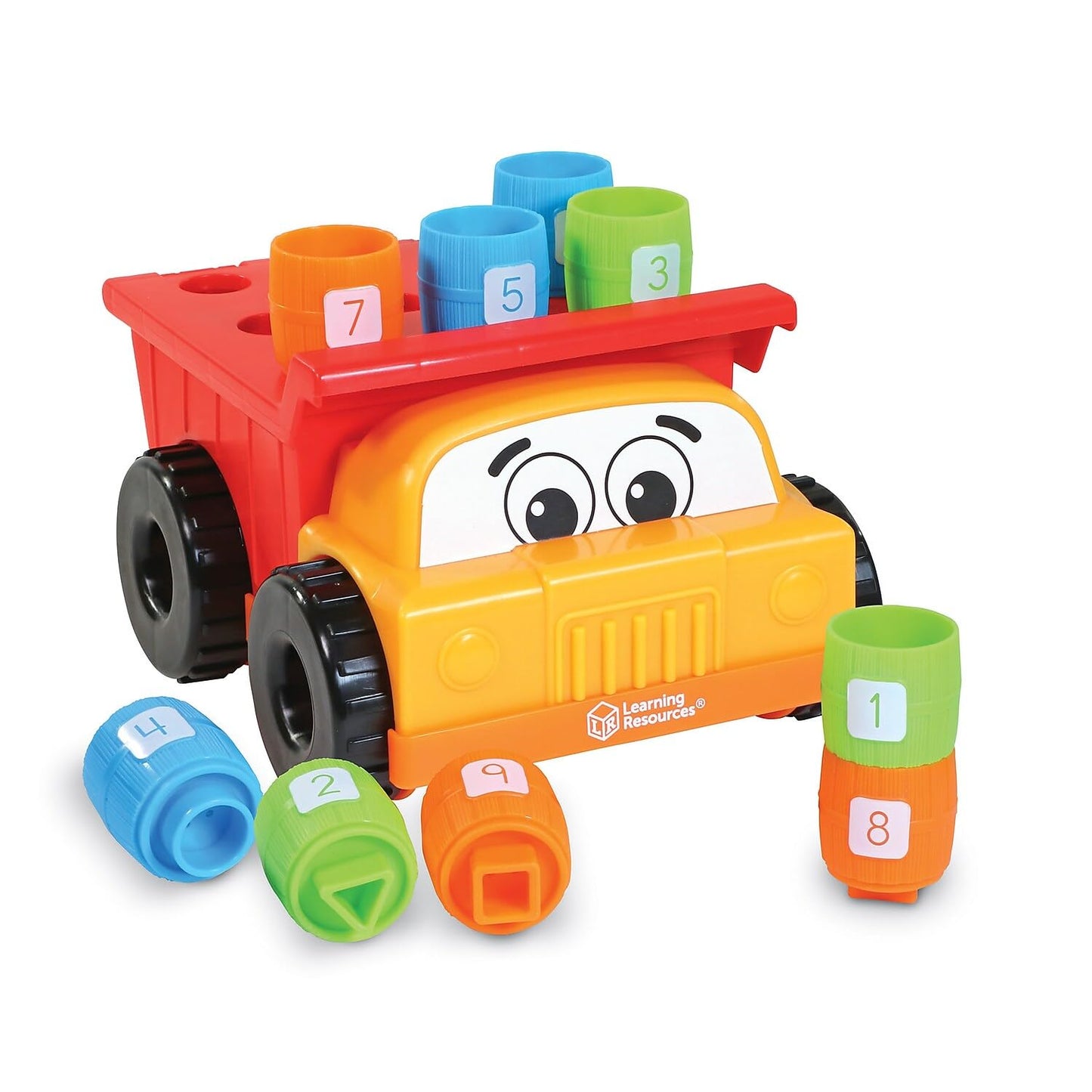 Learning Resources Tony the Peg Stacker Dump Truck - 10 Pieces, Ages 18+ Months Fine Motor Skills Toy for Toddlers, Preschool Toys