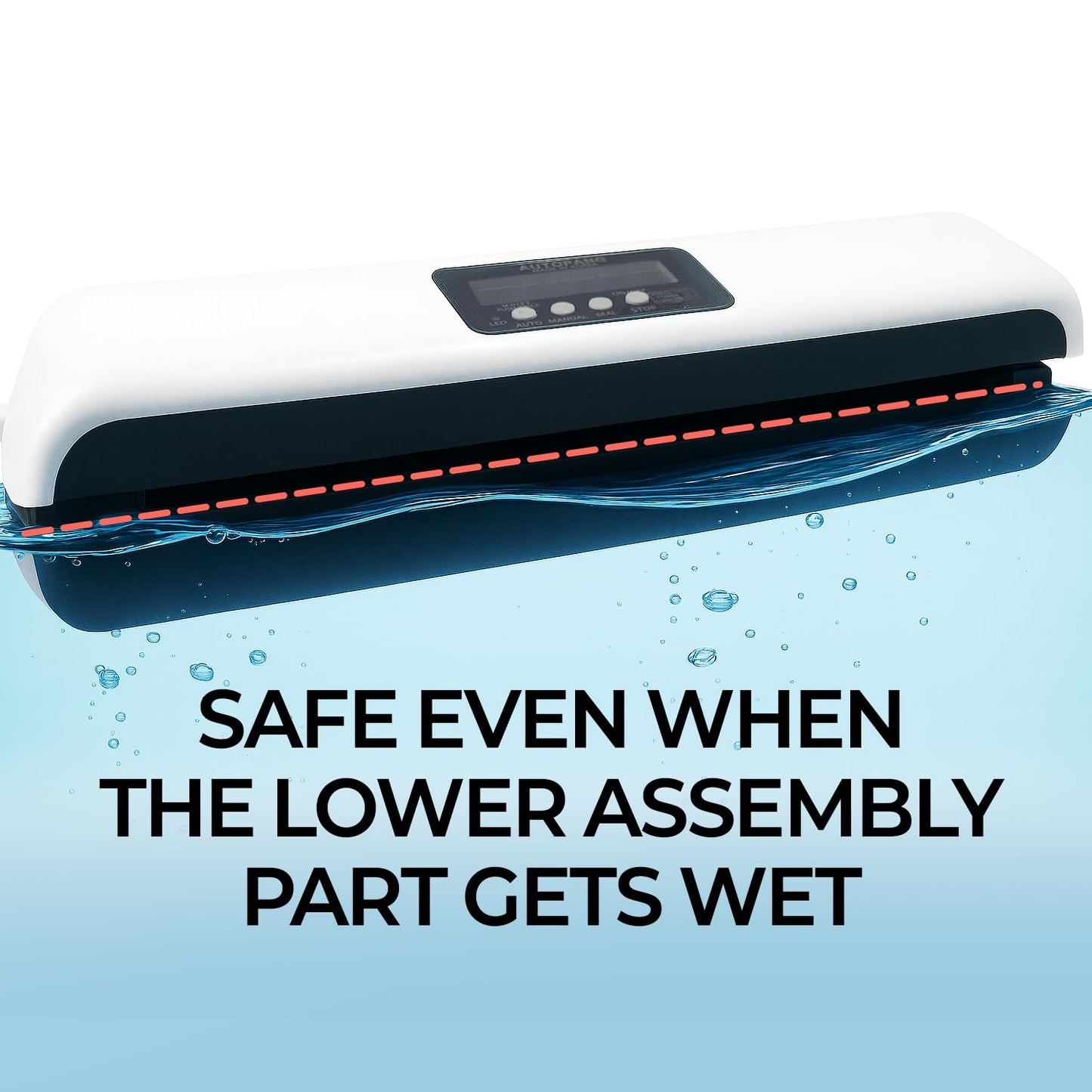 Premium Robotic Vacuum Sealer for Home & Kitchen, 85Kpa Powerful Suction One-Touch Operation Compact Food Sealer for Storage & Meal Prep, Multible Modes with 20 Pre-Cut Pouches