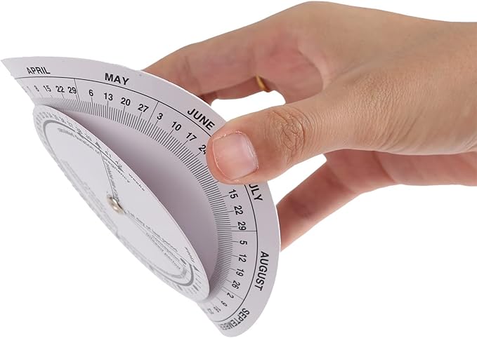8Pcs Pregnancy Wheel Badge Card, Pregnancy Wheel Due Date Calculator for Doctors Midwives Nurses Pregnant Patients