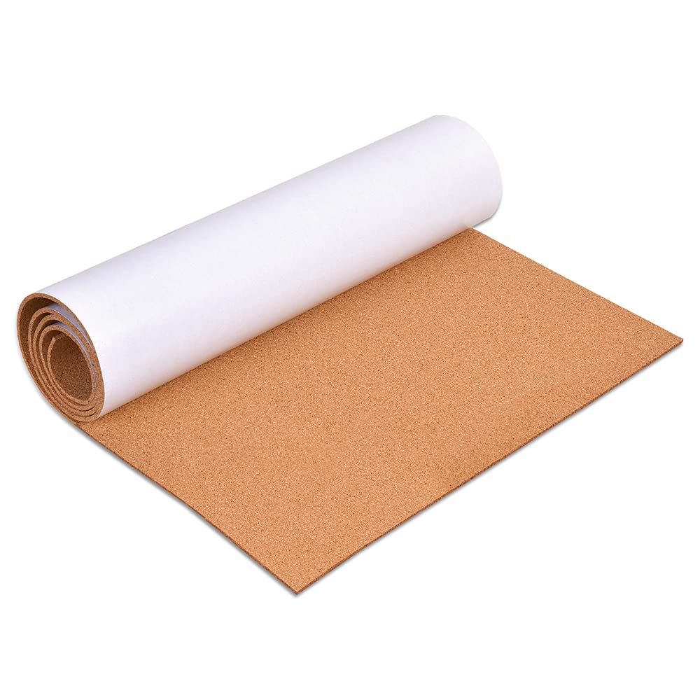 YCCYYCCY 3mm Self-Adhesive Cork Board Roll, 1/8" Thick Cork Boards for Walls, 40 x 120cm/ 47"x16" Cork Board Roll for Office, Home, School(3mm, 40x120cm)