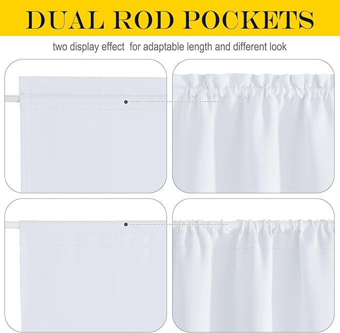 NICETOWN French Door Curtain for Door Window, Privacy Thermal Insulated Window Covering for Patio Front Sidelight Panel, W36 x L50 inch, 1 Panel, Greyish White