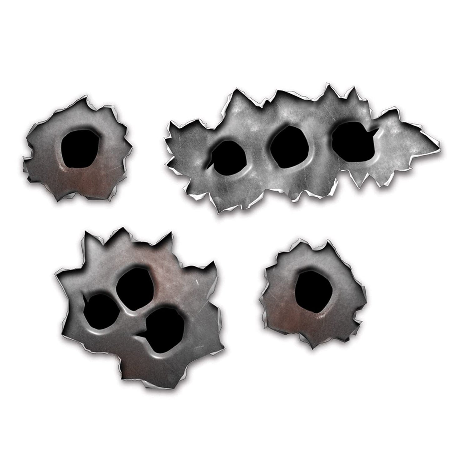 Beistle 4 Sheets Bullet Holes Wall Decorations For 20's Theme, Western Party Supplies, Crime Scene Investigation