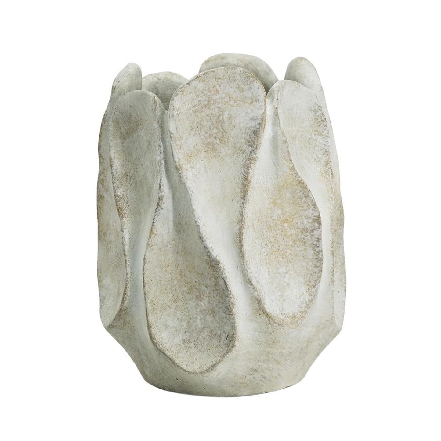 Unique Weathered Wavy Planter Distressed Greyish White Cement Home Tabletop Decoration Aesthetic Room Decor