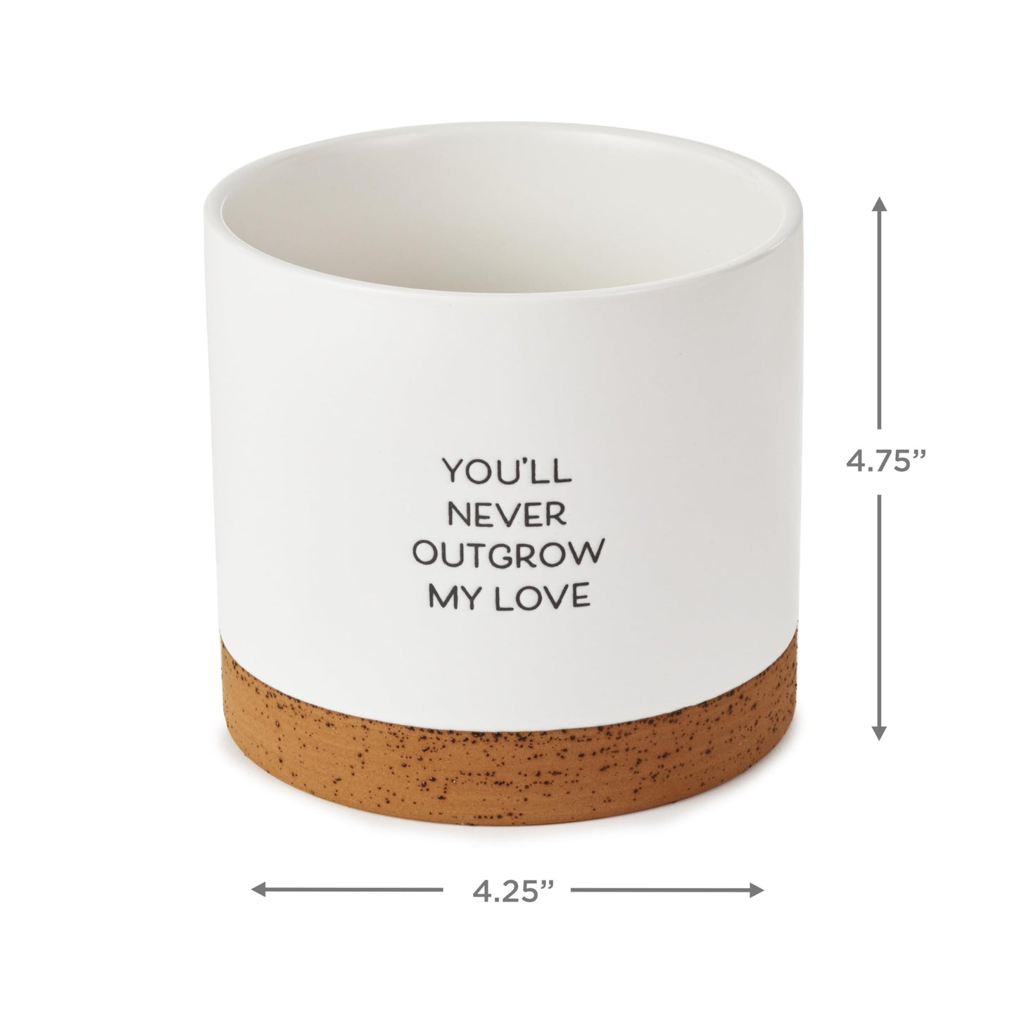 Hallmark Planter Handprint Kit (Never Outgrow My Love) Gift for Mom, Dad, Grandparent for Mother's Day, Father's Day