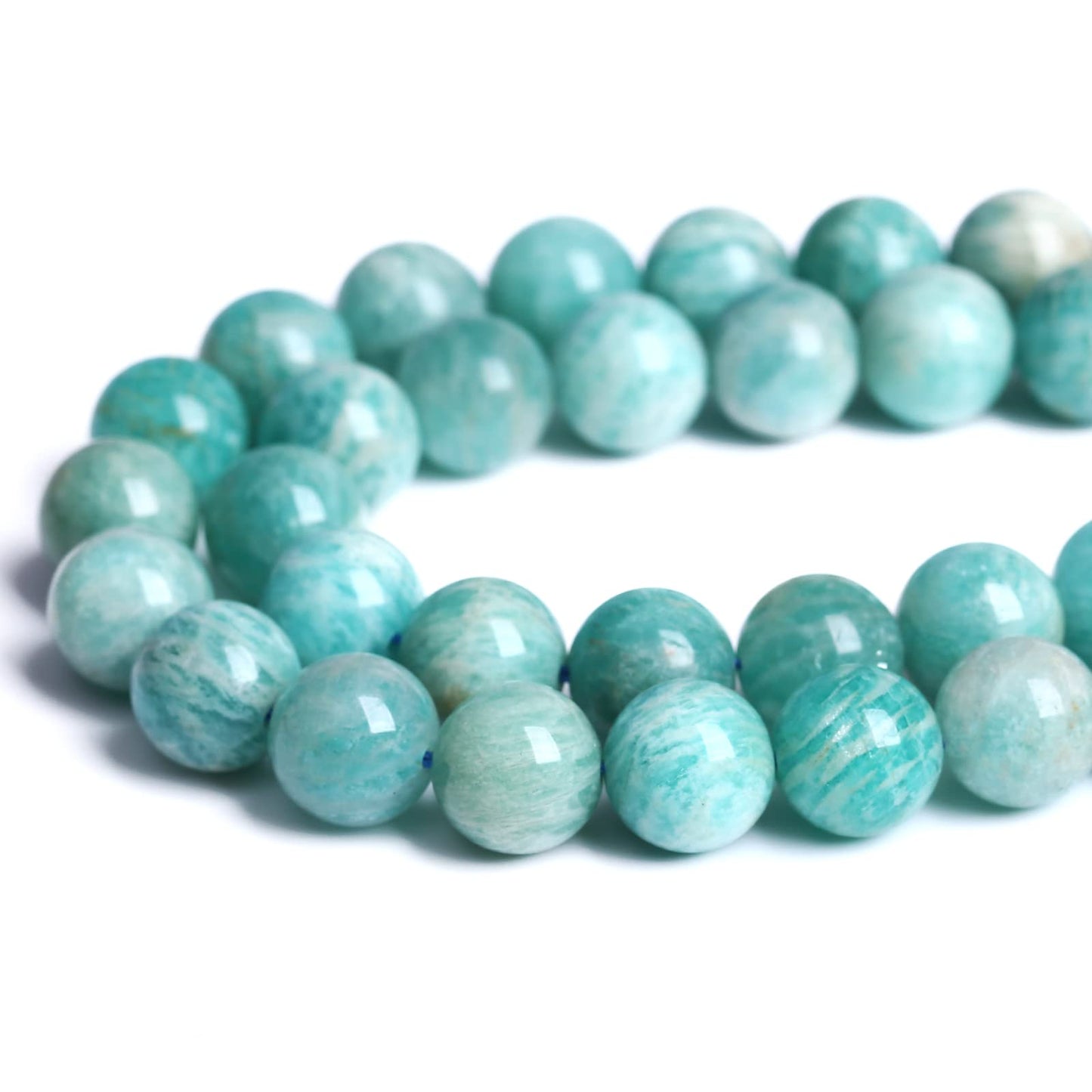10mm 36pcs Natural Amazonite Blue Stone Beads for Jewelry Making AAA Round Loose Beads Energy Healing Power Stone Beads DIY Bracelet Necklace 15"(Amazonite, 10mm)
