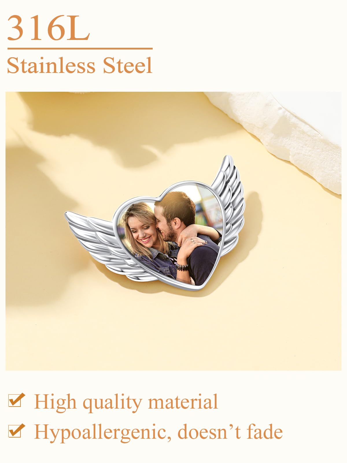 Custom4U Personalized Picture Bouquets Brooch Pin Birthday Brooch for Women Funeral Memorial for Men Father Mother Grooms(With Gift Box)