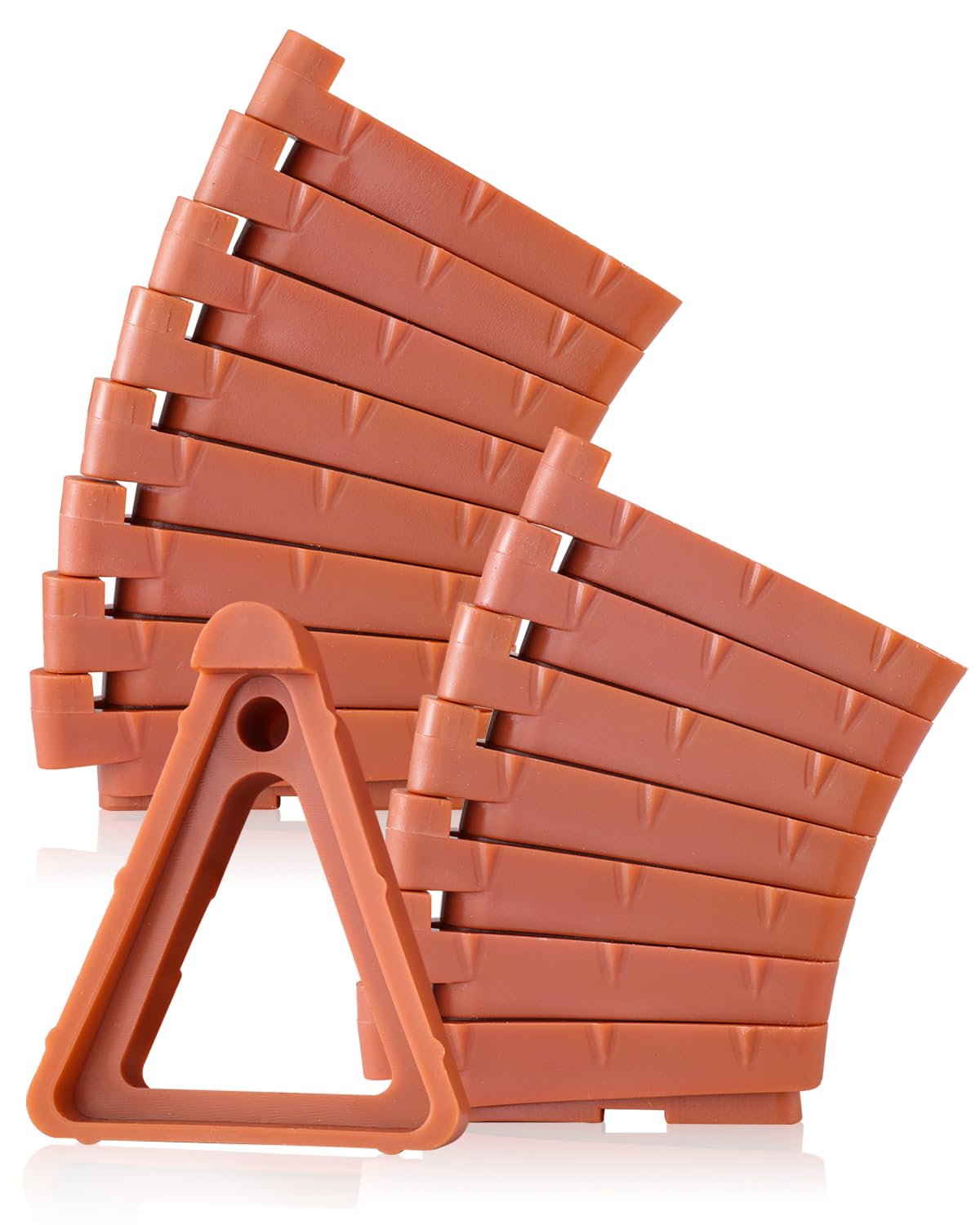 FantasyLife Pot Feet for Outdoor Planters, Invisible Breathable Plant Risers, Moisture-Proof Pot Stands Toes Lifters for Heavy Plants, Stackable Planter Feet for Indoor Outdoor (16pc Orange, Small)