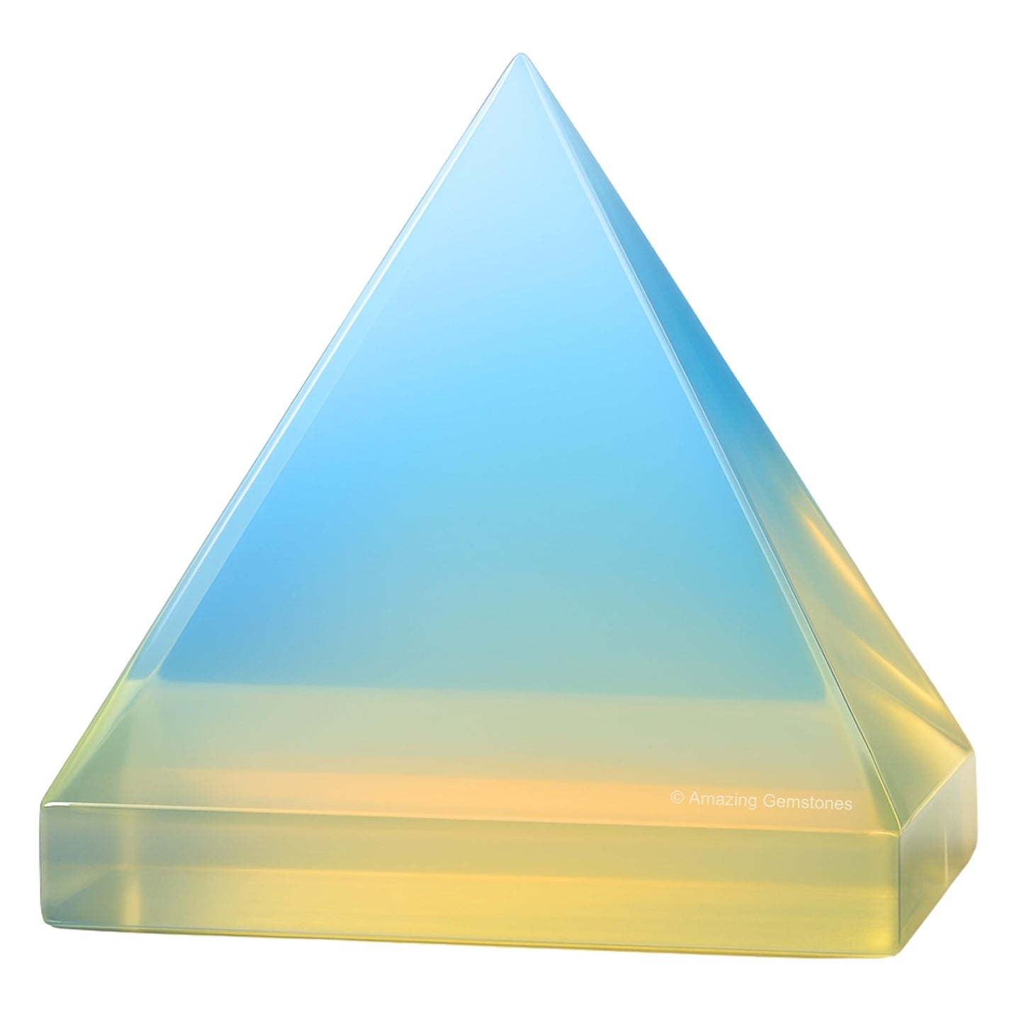 Amazing Gemstone Opalite Pyramid Crystal Healing Stones - 1.5" Great Pyramid Figurine of Stone Pyramid for Meditation, Reiki, Chakra Balancing and Crystal Pyramids Grid