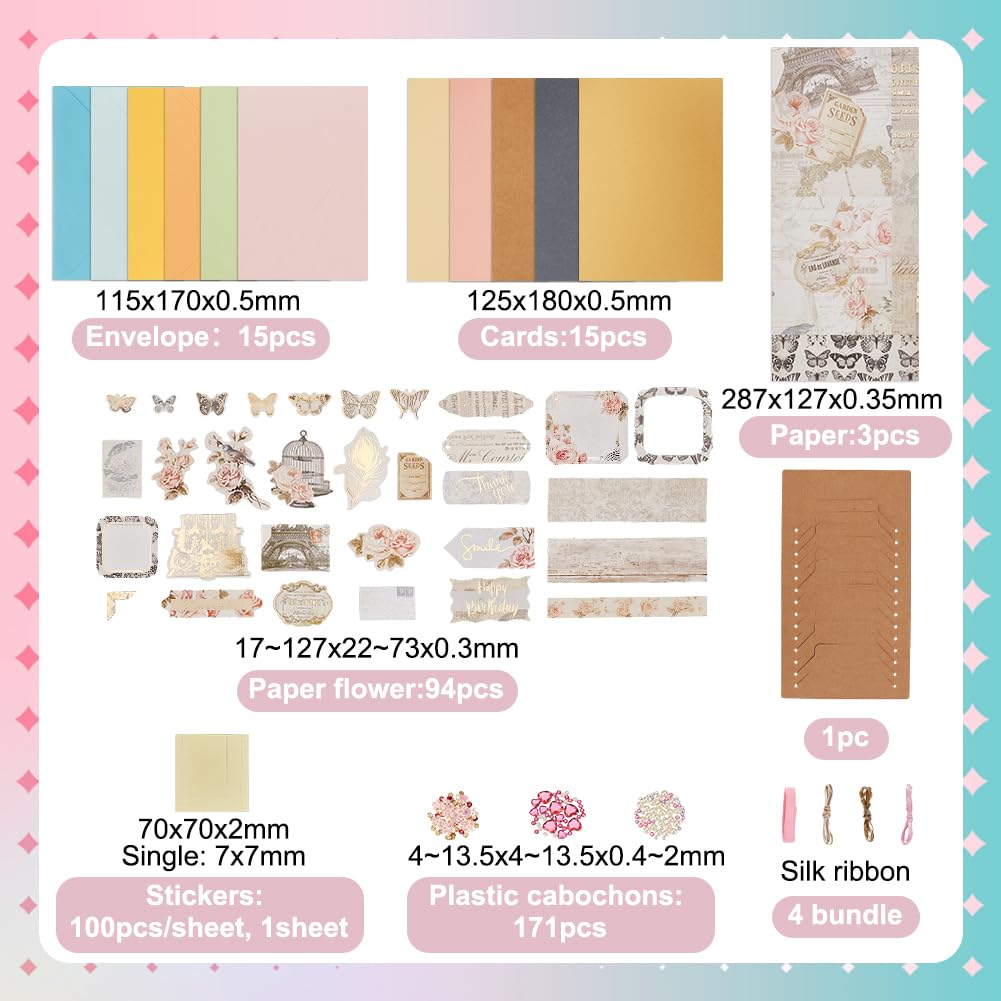 AHANDMAKER DIY Envelope & Card Making Kits for Adults, Handmade Greeting Card Sets Make Your Own Card Crafts for Teacher Appreciation Festival Mother's Day Christmas Birthday Classroom Exchange Gift