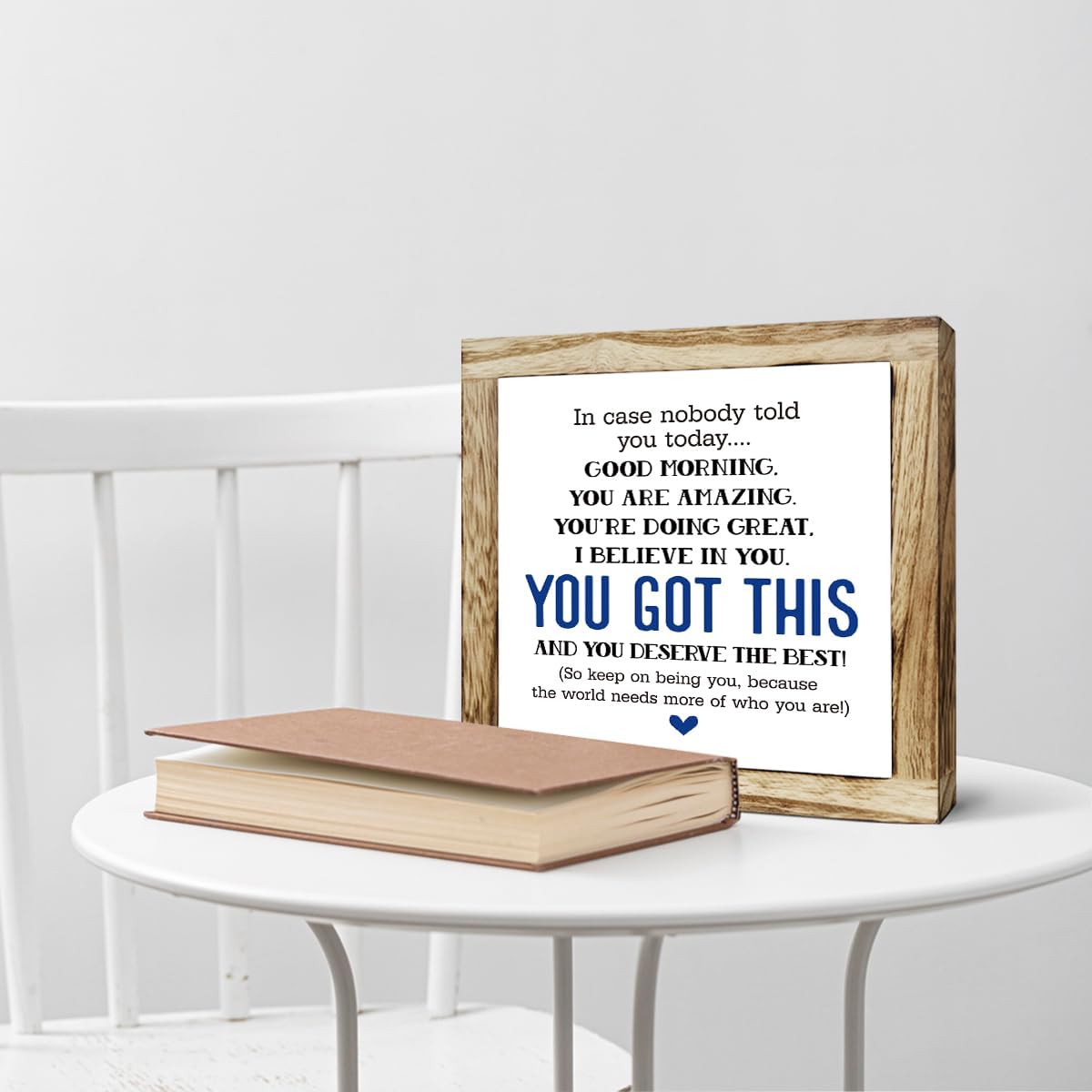 nspirational Wood Sign, Wooden Plaques Table Decor, Office Desk Sign, Farmhouse Home Decorate, Affirmation Signs Decorate Gift, Encouragement Gift, In Case No Nobody Told You Today Signs