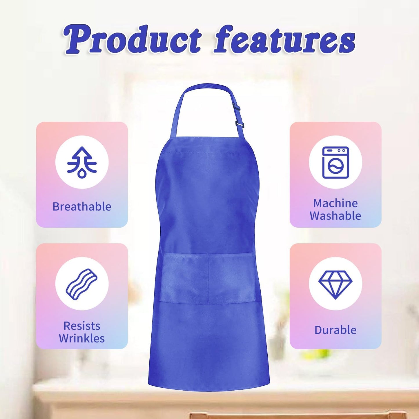 Nymmoata 10 Pack Painting Aprons Adult: Adjustable Mixed Color Aprons with 2 Pockets Craft Apron for Women Men Kitchen BBQ Cooking Restaurant Art Party DIY