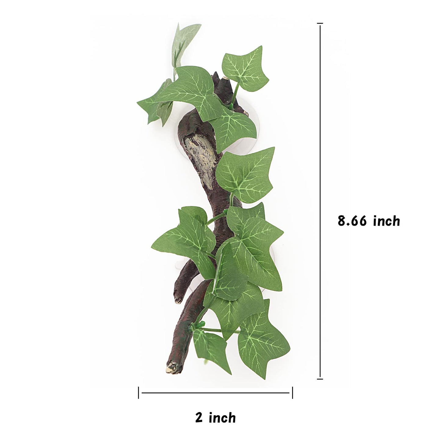 AQUA KT Reptile Corner Branch Terrarium Plant Decoration with Suction Cup for Amphibian Lizard Snake Climbing