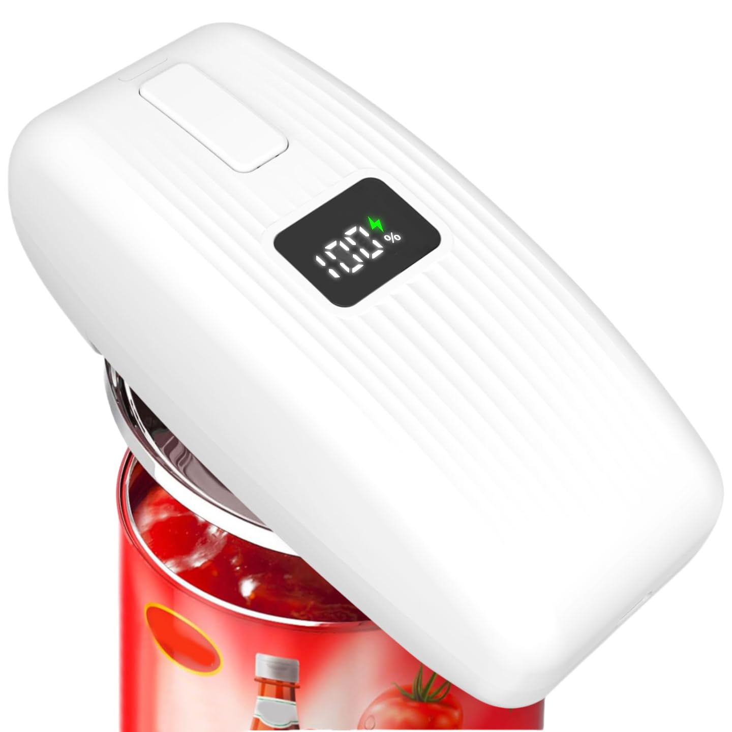 Electric Can Opener with LED Display, USB Rechargeable Electric Can Opener for Seniors & Arthritis, One-Touch Automatic Can Opener, Hands-Free, Smooth Edge, Compact, Cordless