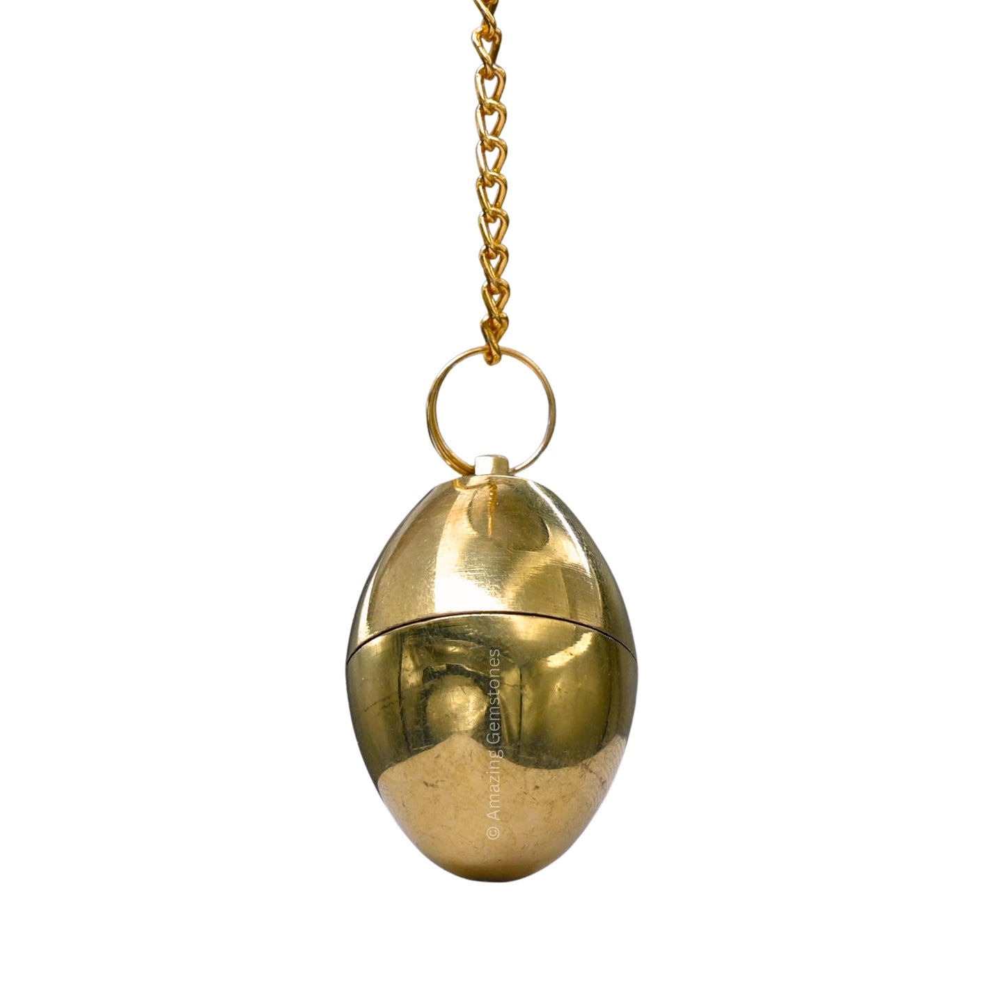 Amazing Gemstone Healing Metal Pendulums for Divination, Gold Openable 2 Piece Oval Steel Copper Pendulum High Energy Pendulo de Bronce Pendulos de Mesa MP94