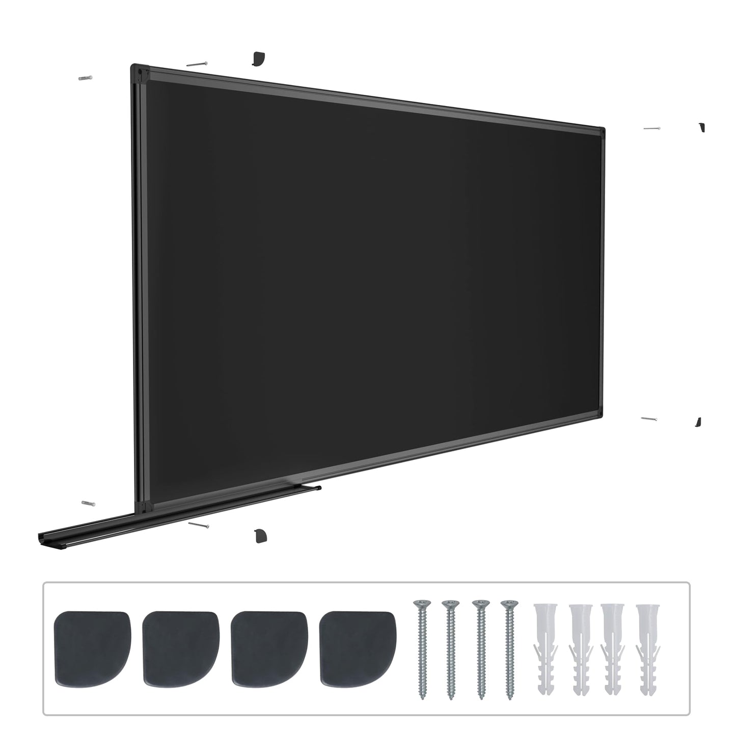 SELEAD Magnetic Chalkboard 48 x 24 Inches - Black Aluminum Frame Chalk Board Words Sign Wall Decor Plaque for Business, Menu, School, Office - Magnet Bulletin Display Board Pizarra