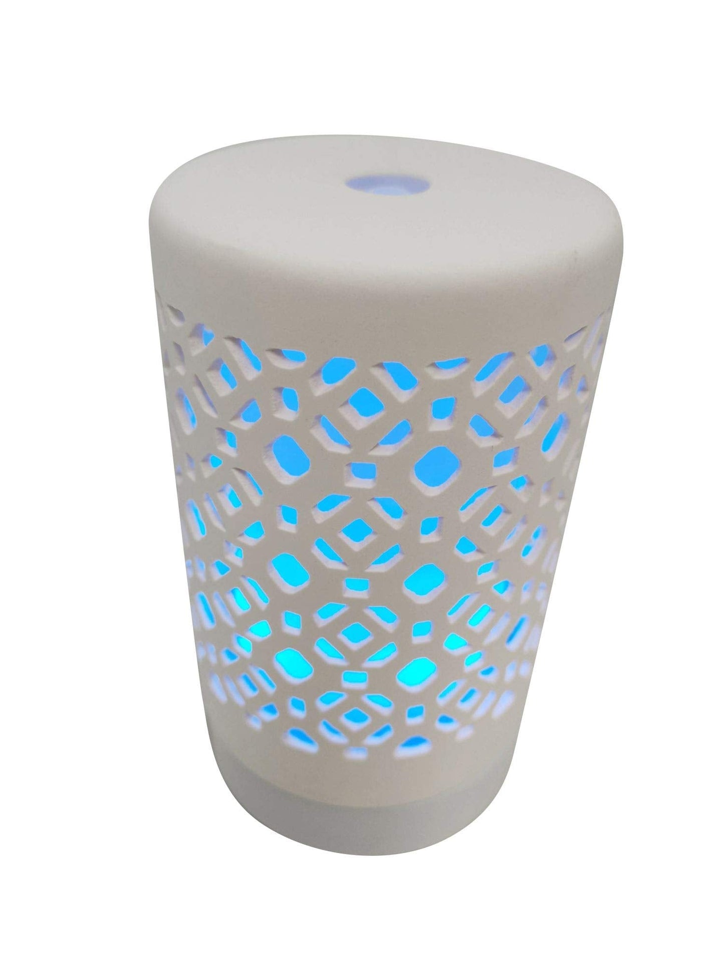 EcoGecko Ceramic Essential Oil Aroma Air Freshener Diffuser, Ultrasonic Diffusing Cool Mist Humidifier with Timers for Office Home Bedroom Baby Room Study Yoga Spa, with Timer and 7 Color Light